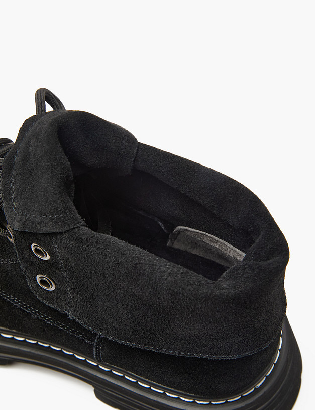 Черные женские ботинки из велюра MASCOTTE 58-410321-0202 | ракурс 6