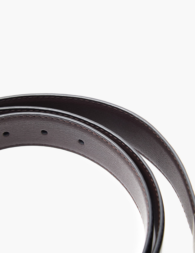 Черный мужской двусторонний ремень MASCOTTE 727-4126-102 | ракурс 4