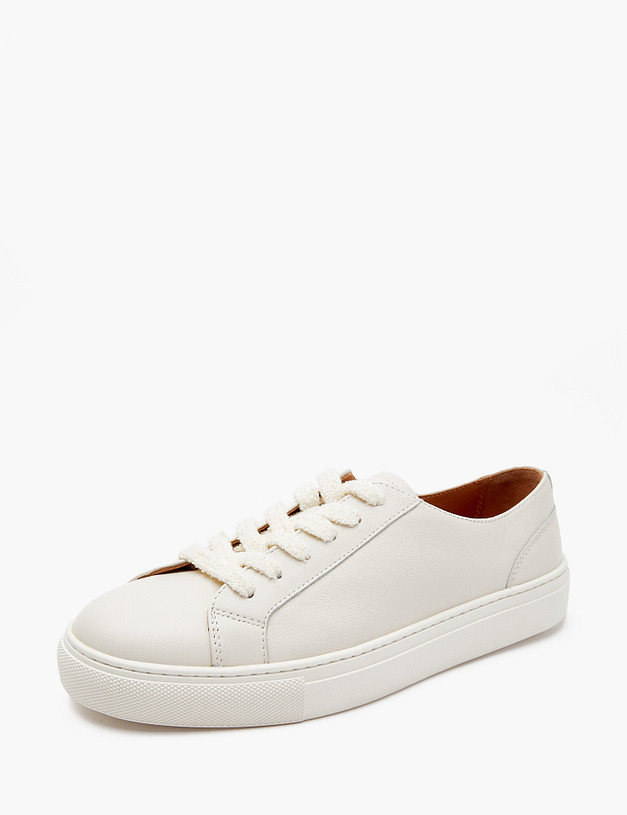 Белые кожаные женские кеды MASCOTTE 22-4120411-7103M | ракурс 2 Белые кожаные женские кеды MASCOTTE 22-4120411-7103M | ракурс 2