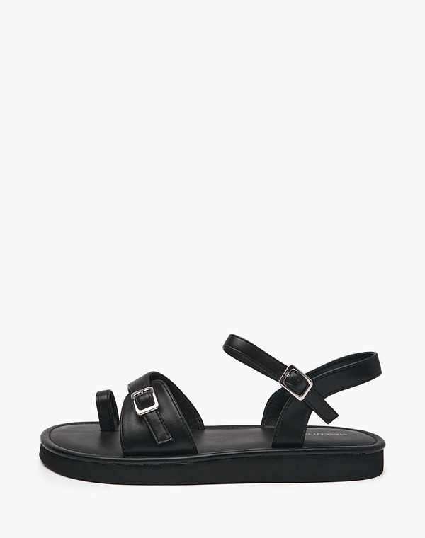 78-511661-0602 Туфли летние женские кож.спилок/и.кожа черн, Mascotte