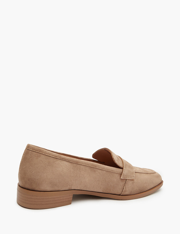 Бежевые женские лоферы из велюра MASCOTTE 233-514111-3671M | ракурс 3