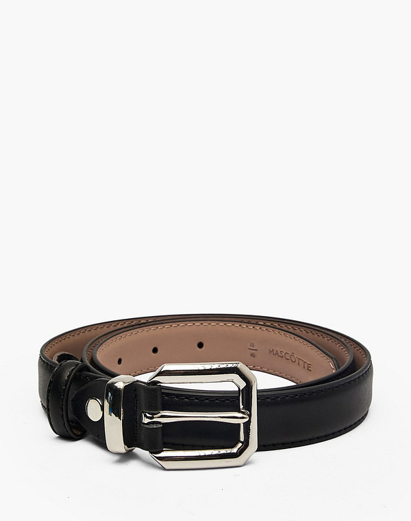 701-6113-602 Ремень жен. кож.спилок/и.кожа черн, Mascotte