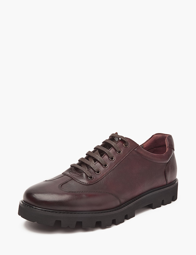 Коричневые мужские полуботинки из кожи MASCOTTE 128-3273018-0109 | ракурс 2