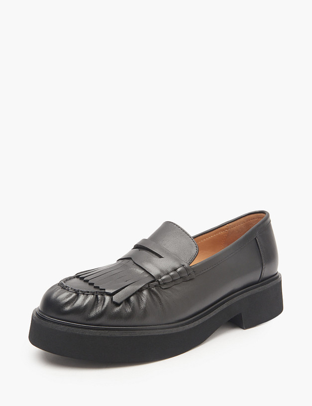 Черные женские лоферы из кожи MASCOTTE 22-5161913-3100M | ракурс 2 Черные женские лоферы из кожи MASCOTTE 22-5161913-3100M | ракурс 2