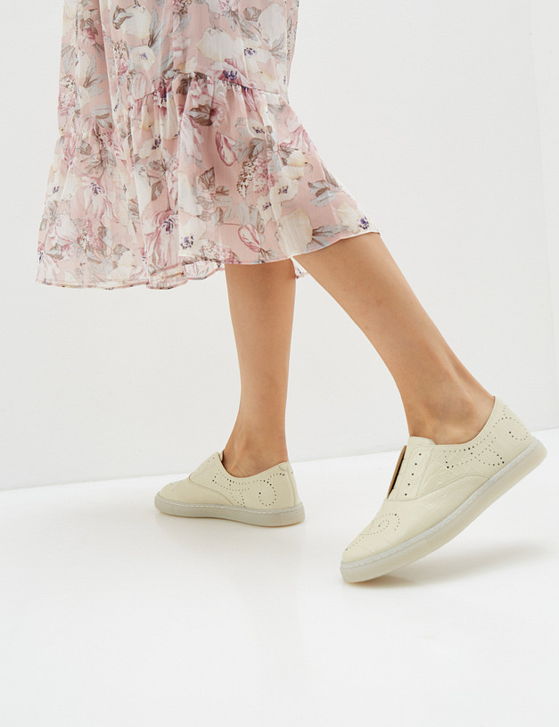 Белые женские полуботинки MASCOTTE 99-1100411-0101 | ракурс 1