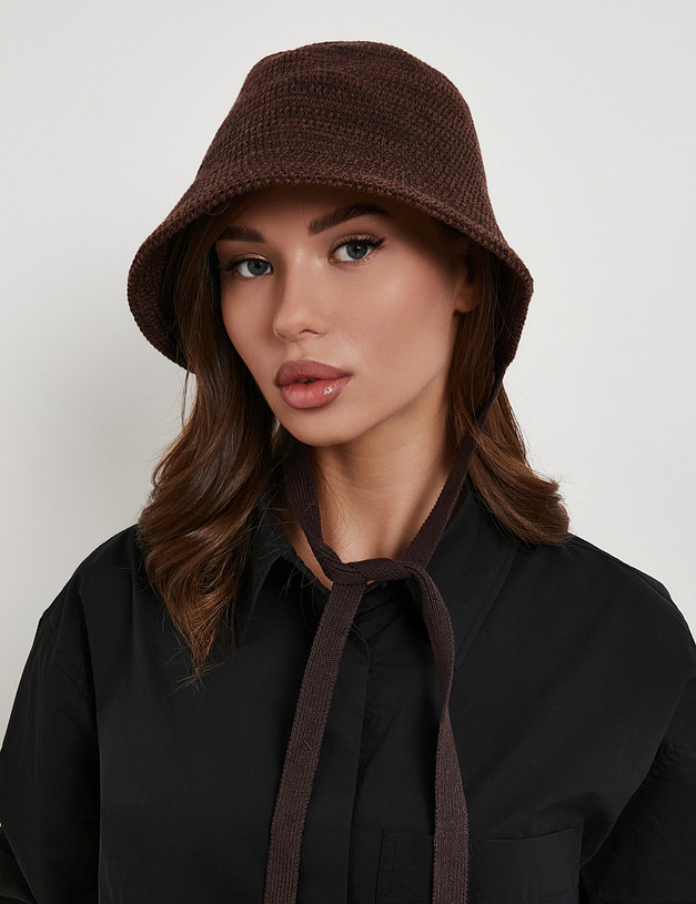 Коричневая женская шляпа MASCOTTE 766-6143-2609 | ракурс 6