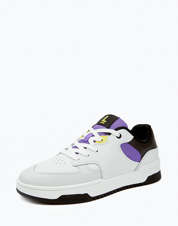 189-414421-0601 Полуботинки для активного отдыха женские кож.спилок-текстиль/текстиль бел-фиол, Mascotte Lite