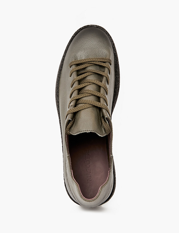 Оливковые мужские кеды  MASCOTTE 58-4110914-8123M | ракурс 4 Оливковые мужские кеды  MASCOTTE 58-4110914-8123M | ракурс 4