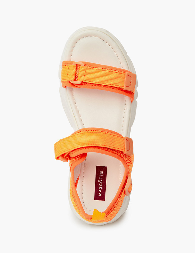 Оранжевые женские сандалии на липучке MASCOTTE 234-315511-0213 | ракурс 6