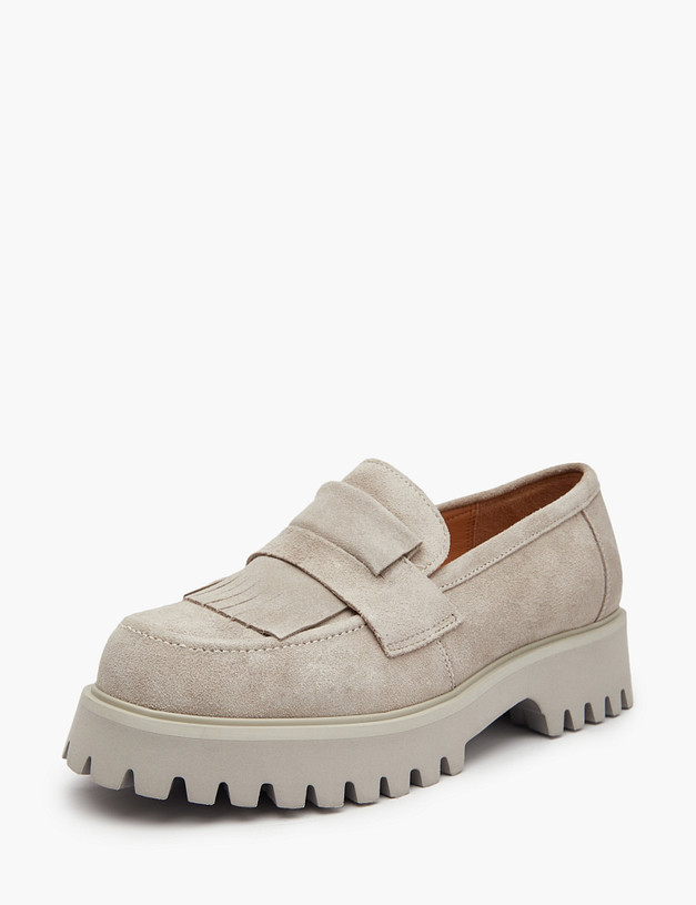 Серые женские лоферы на рельефной подошве MASCOTTE 25-510211-0210 | ракурс 2