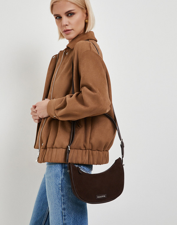 604-5139-0209 Сумка женская велюр-и.кожа/текстиль корич, S, Mascotte