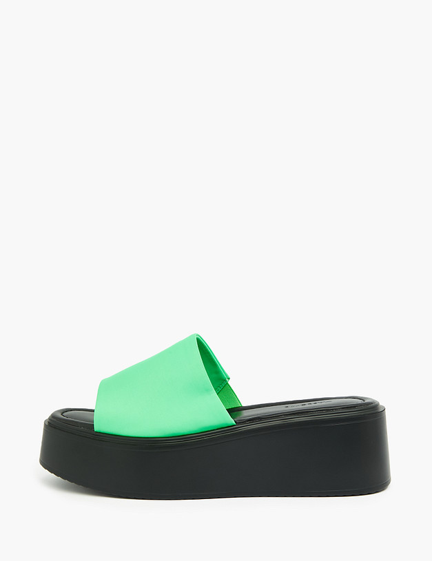 Зеленые женские сабо на платформе MASCOTTE 233-3183723-2404 | ракурс 1 Зеленые женские сабо на платформе MASCOTTE 233-3183723-2404 | ракурс 1