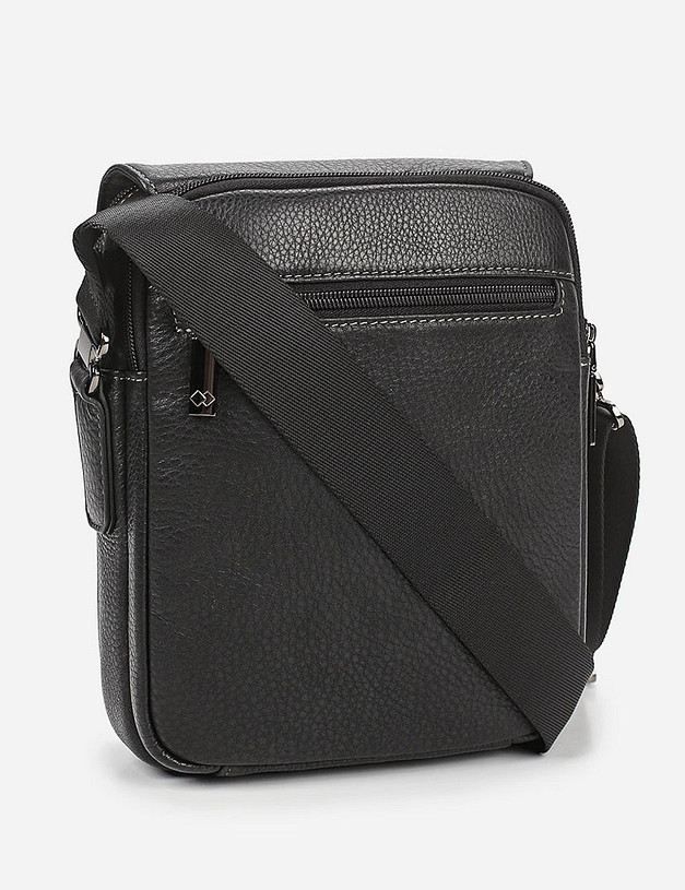 Черная кожаная мужская сумка-планшет MASCOTTE 622-0117-0102 | ракурс 3