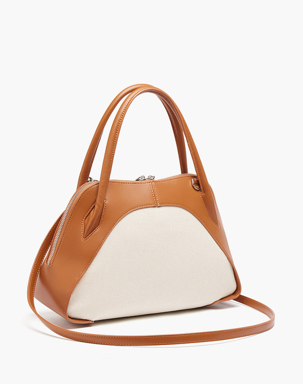 646-6125-2408 Сумка женская текстиль-и.кожа/текстиль беж-рыж, S, Mascotte