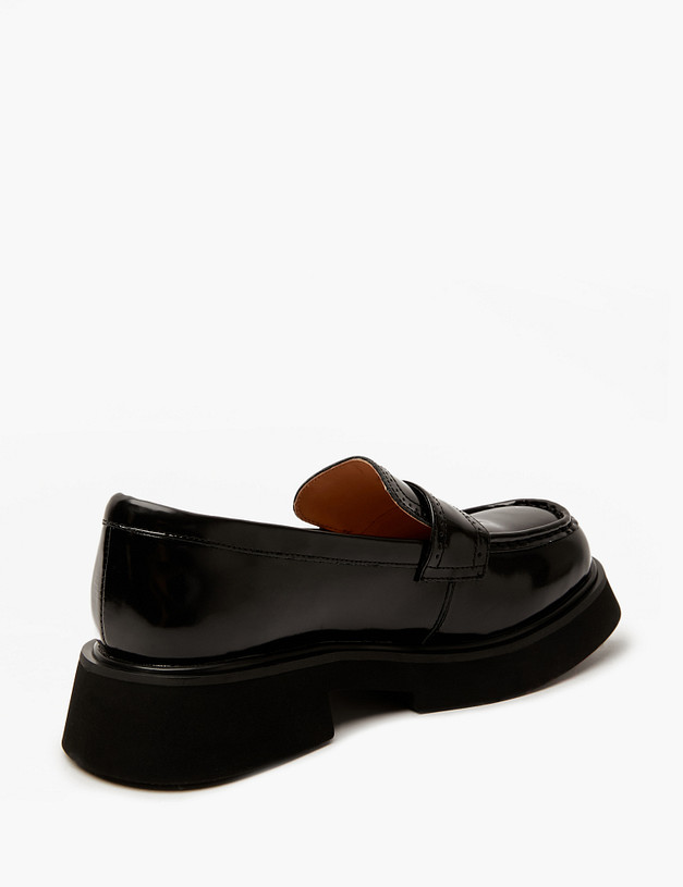 Черные женские лоферы из кожи MASCOTTE 58-412011-0102 | ракурс 3