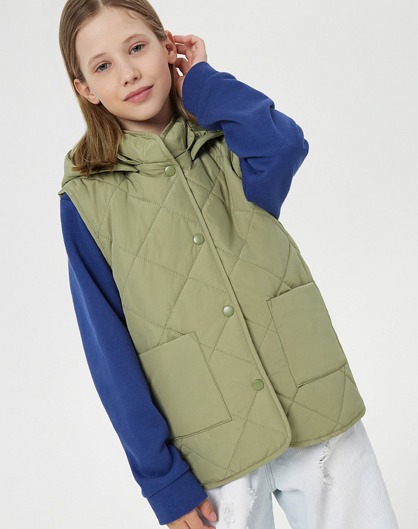 872-4148-2404 Жилет девичий зелен, Mascotte JUNIOR