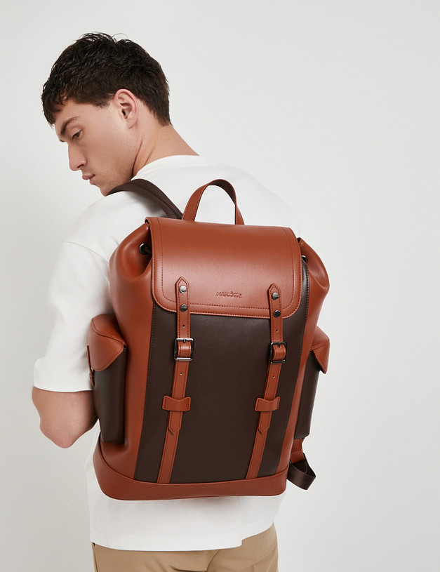 Рыжий мужской рюкзак MASCOTTE 604-5137-609 | ракурс 1 Рыжий мужской рюкзак MASCOTTE 604-5137-609 | ракурс 1