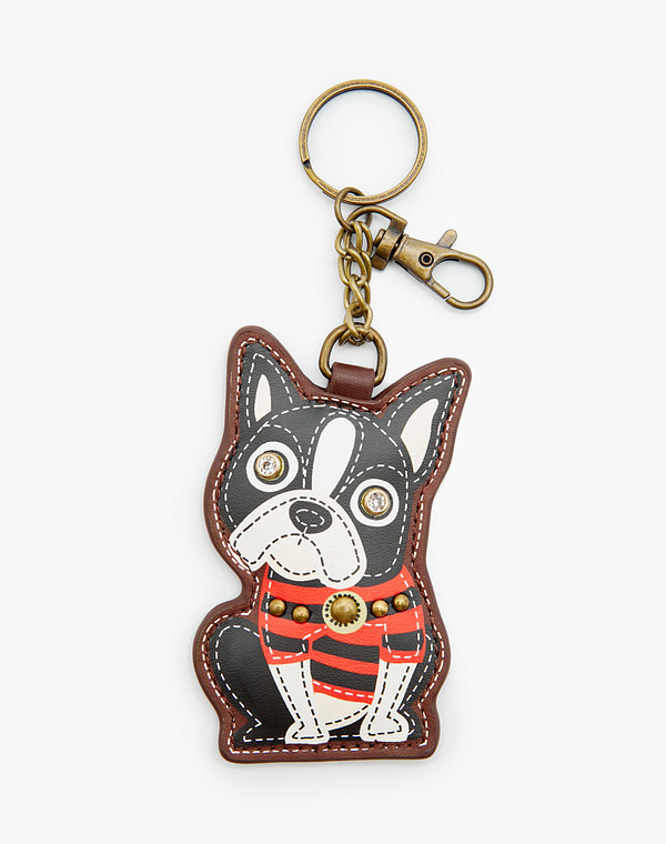 602-3125-602 Брелок жен. и.кожа/б.п. черн-корич, Mascotte