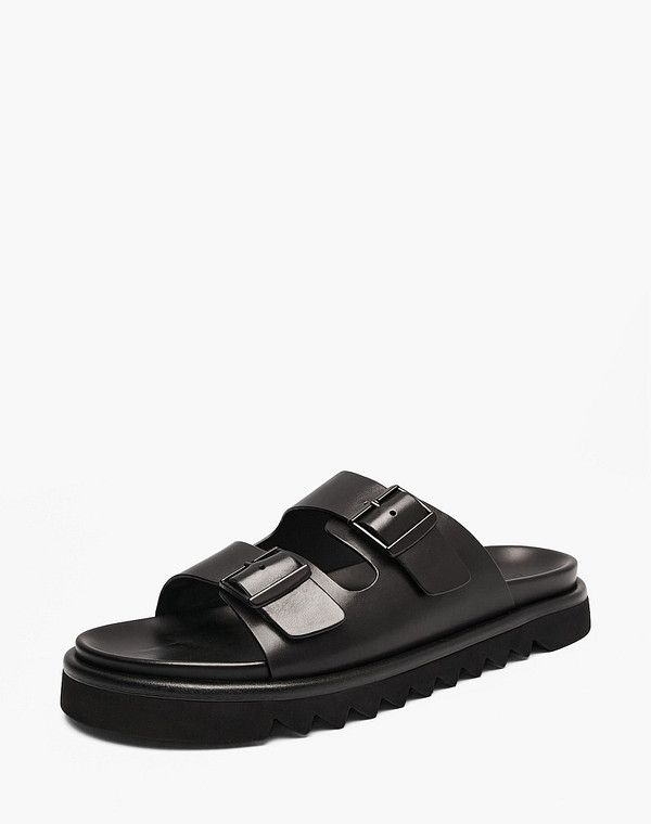 15-610411-0102 Туфли летние мужские нат.кожа/нат.кожа черн, Mascotte