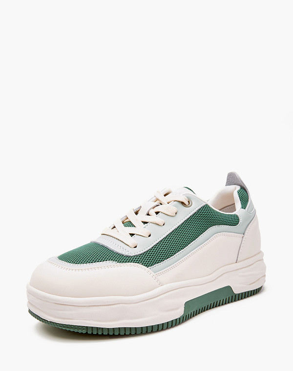 234-315121-0601 Полуботинки для активного отдыха женские кож.спилок/текстиль бел-зелен, Mascotte Lite