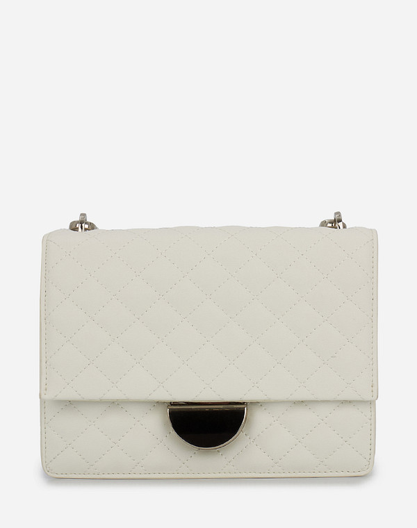 642-1208-601 Сумка женская кож.спилок/текстиль бел, S, Mascotte