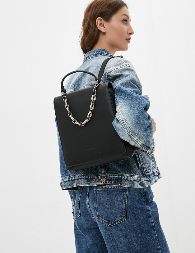 Черный женский рюкзак MASCOTTE 610-1210-602 | ракурс 1 Черный женский рюкзак MASCOTTE 610-1210-602 | ракурс 1