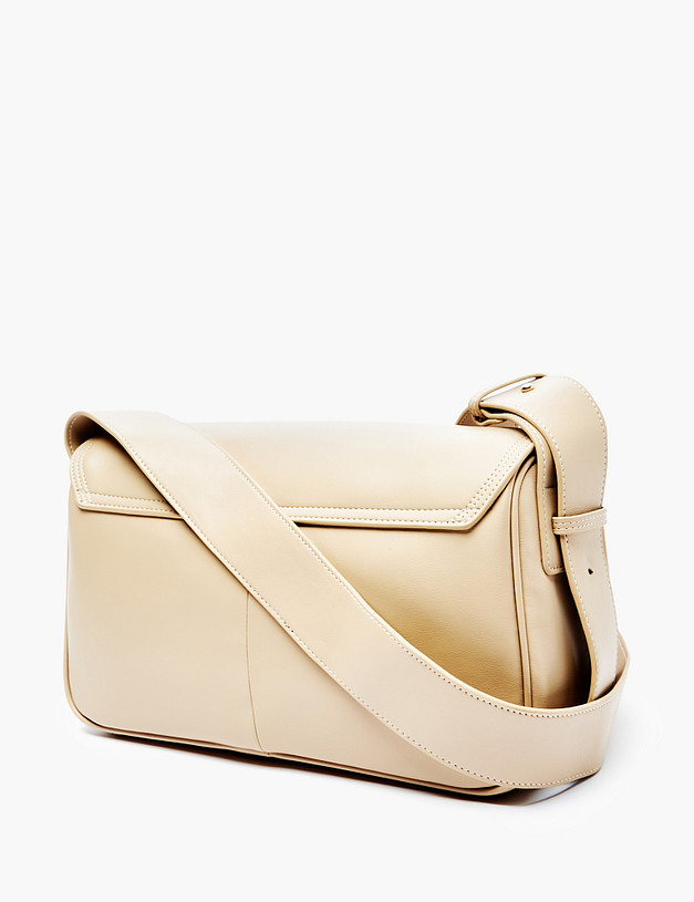 Бежевая кожаная женская сумка MASCOTTE 604-2201-608 | ракурс 3 Бежевая кожаная женская сумка MASCOTTE 604-2201-608 | ракурс 3