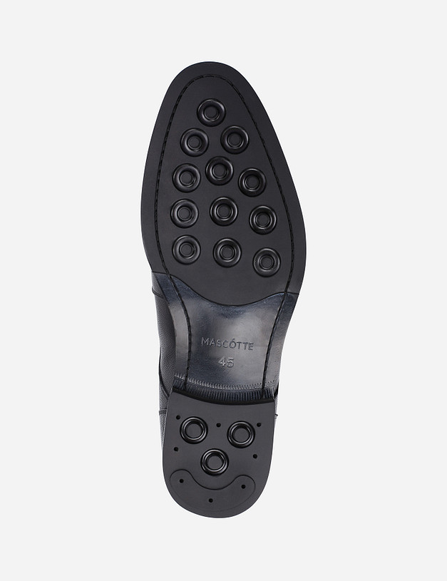 Черные мужские монки из кожи MASCOTTE 128-120719-0102 | ракурс 7