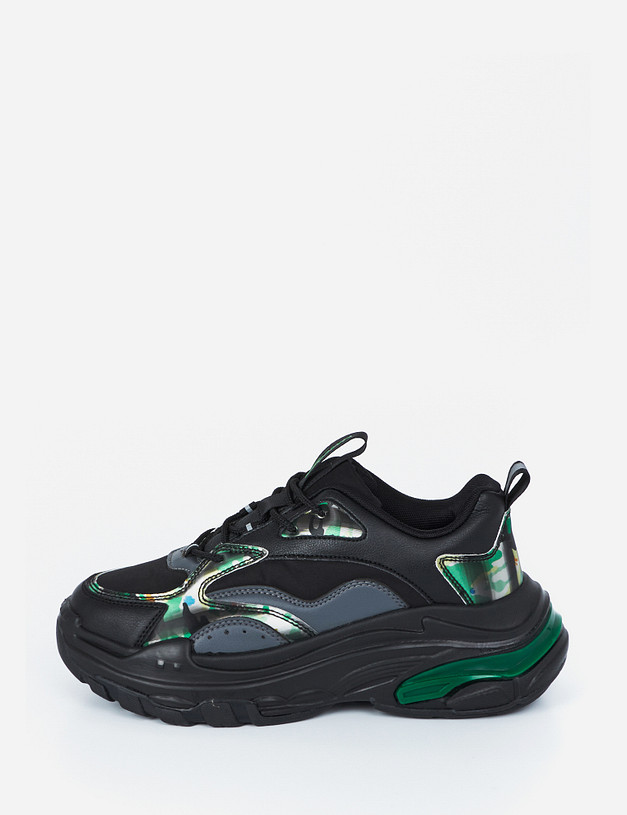 Женские кроссовки с зелеными вставками MASCOTTE 189-120523-0602 | ракурс 2