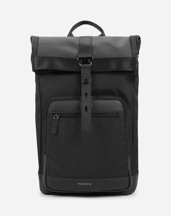 604-1141-202 Рюкзак мужской текстиль-и.кожа/текстиль черн, L, Mascotte