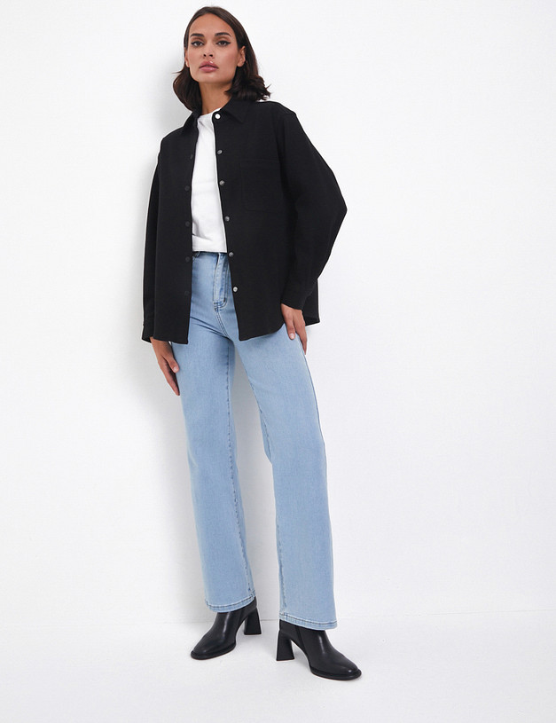 Черная женская рубашка MASCOTTE 890-4213-2602 | ракурс 2 Черная женская рубашка MASCOTTE 890-4213-2602 | ракурс 2