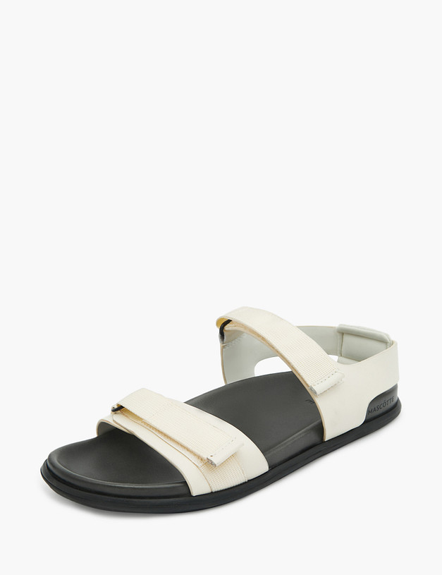 Молочные мужские сандалии MASCOTTE 128-313665-0101 | ракурс 3