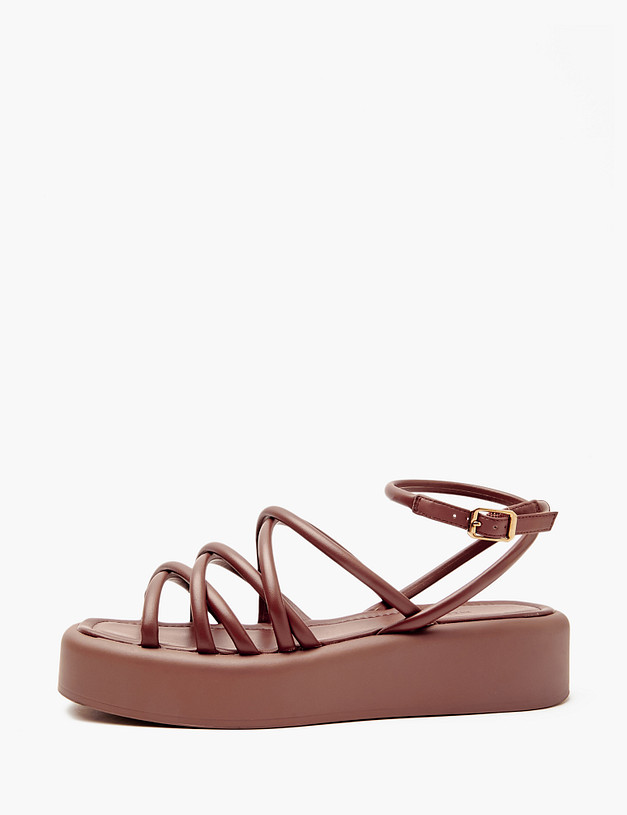 Коричневые женские сандалии MASCOTTE 126-311562-0609 | ракурс 2 Коричневые женские сандалии MASCOTTE 126-311562-0609 | ракурс 2