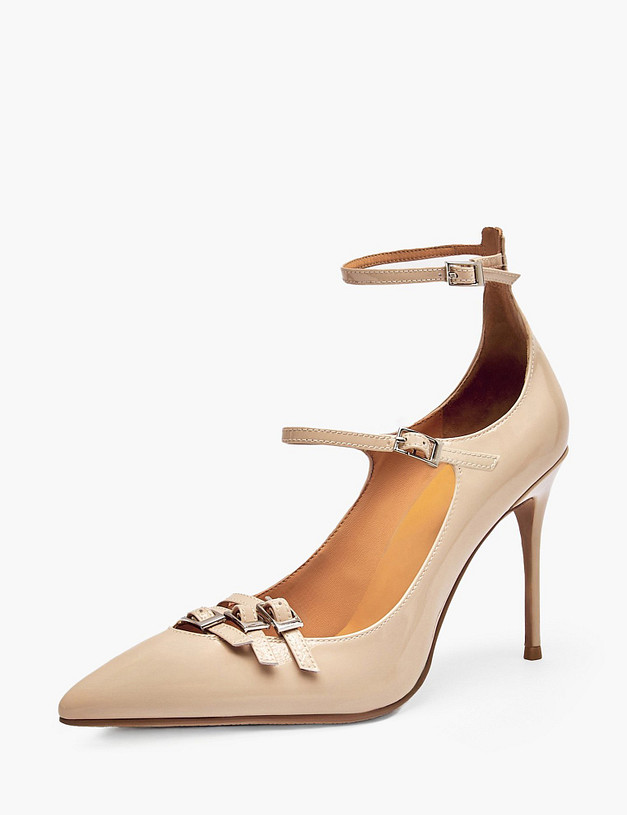 Бежевые женские туфли MASCOTTE 126-610411-3705M | ракурс 2