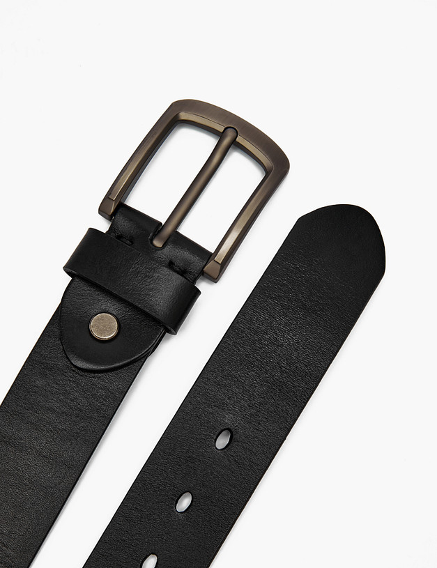 Черный мужской ремень MASCOTTE 703-3106-1022 | ракурс 3