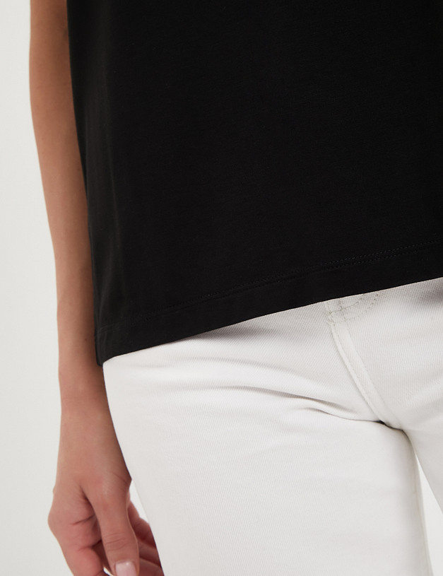 Черная женская футболка MASCOTTE 852-4102-7602 | ракурс 3