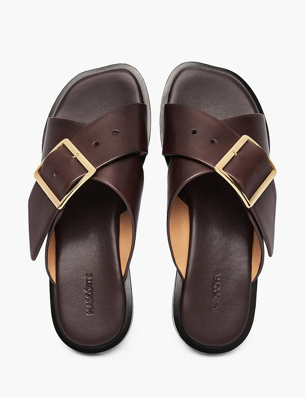 Коричневые женские сабо MASCOTTE 58-612011-0109 | ракурс 4