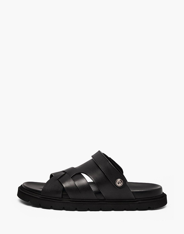 142-612662-0102 Туфли летние мужские нат.кожа/и.кожа черн, Mascotte