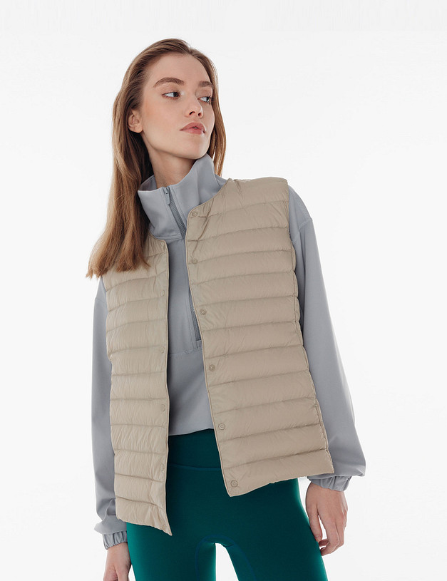 Бежевый женский жилет MASCOTTE 234-3169-2408 | ракурс 2