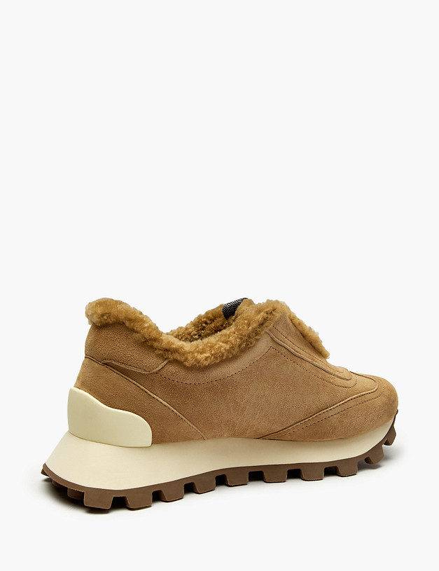 Бежевые женские зимние кроссовки MASCOTTE 15-510238-4643M | ракурс 5