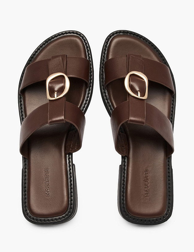 Коричневые женские сабо MASCOTTE 233-6103514-7169M | ракурс 4