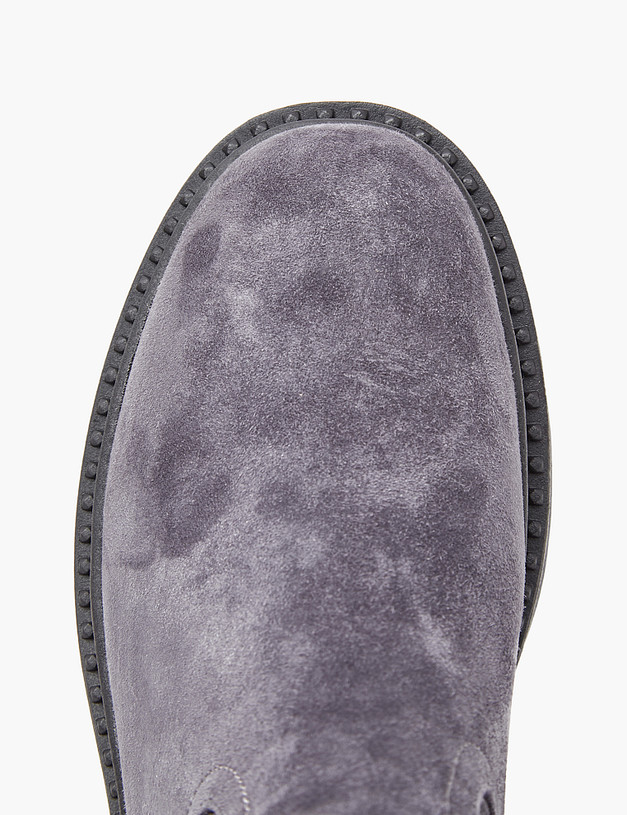 Серые велюровые женские зимние сапоги MASCOTTE 233-3201737-3656M | ракурс 4