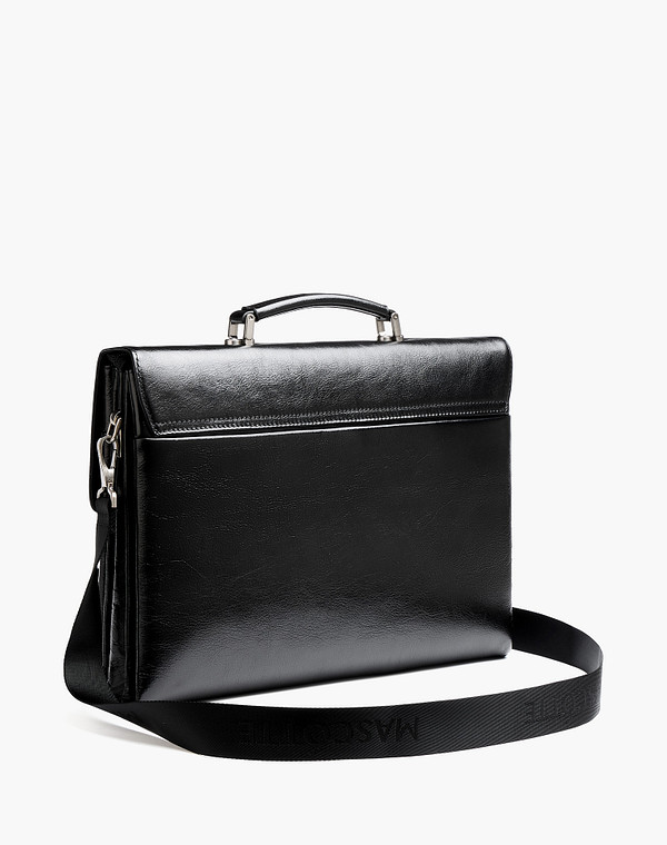 622-6118-102 Сумка мужская нат.кожа/текстиль черн, L, Mascotte