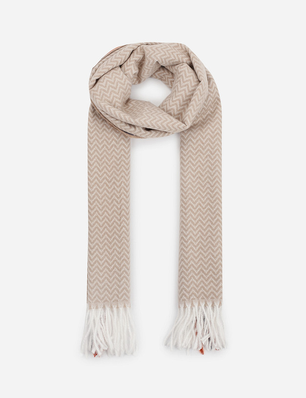 Бежевый женский шарф MASCOTTE 766-1218-2409 | ракурс 2