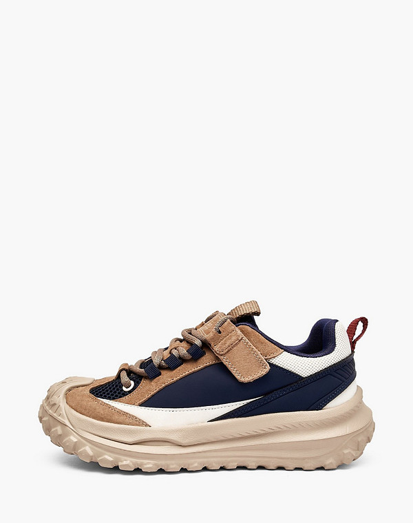 234-617921-0209 Полуботинки для активного отдыха мальч./девич. велюр-и.кожа/текстиль корич-синий, Mascotte JUNIOR