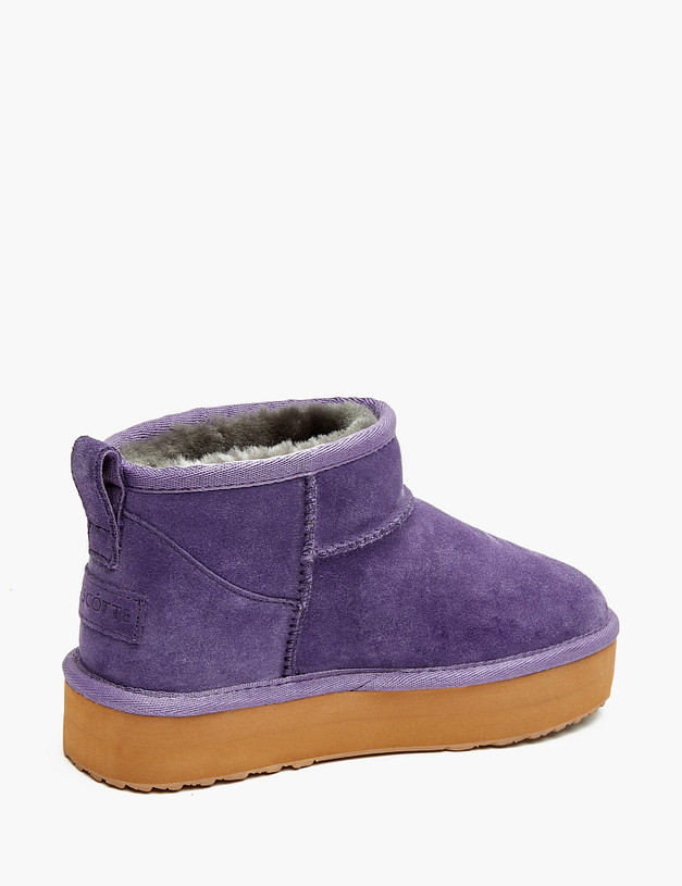 Фиолетовые короткие женские угги MASCOTTE 234-3206532-0207 | ракурс 4