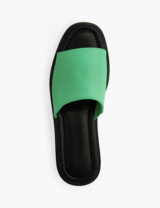 Зеленые женские сабо на платформе MASCOTTE 233-3183723-2404 | ракурс 4 Зеленые женские сабо на платформе MASCOTTE 233-3183723-2404 | ракурс 4