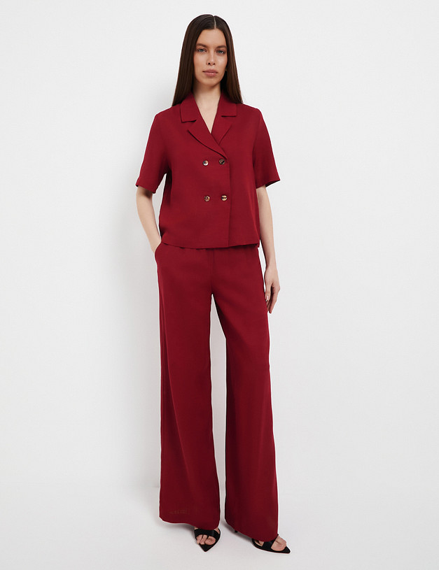 Бордовые женские брюки MASCOTTE 790-5104-2705 | ракурс 1