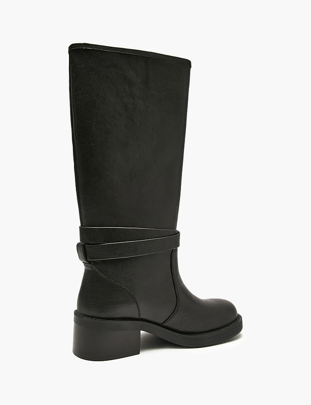 Черные женские сапоги MASCOTTE 15-5283321-0102 | ракурс 3