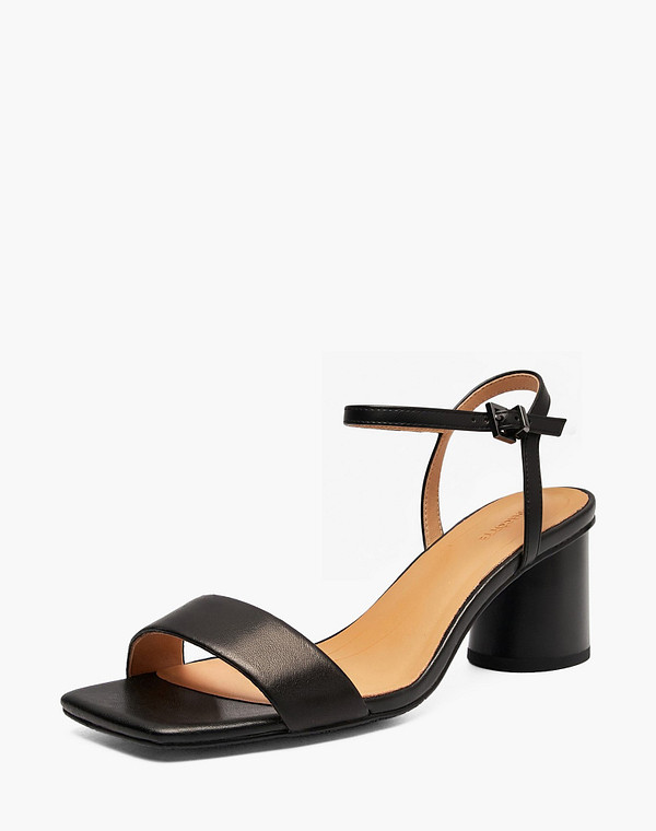 94-614511-3501M Туфли летние женские нат.кожа/нат.кожа черн, Mascotte